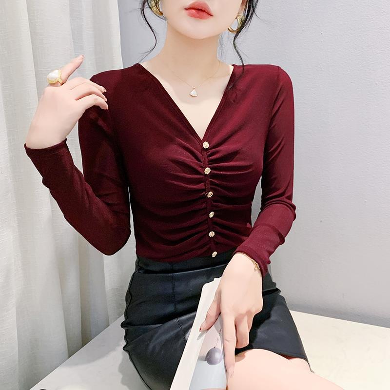 新款拉丁舞服女长袖舞蹈练功服跳吉特巴广场舞衣服交谊摩登舞上衣