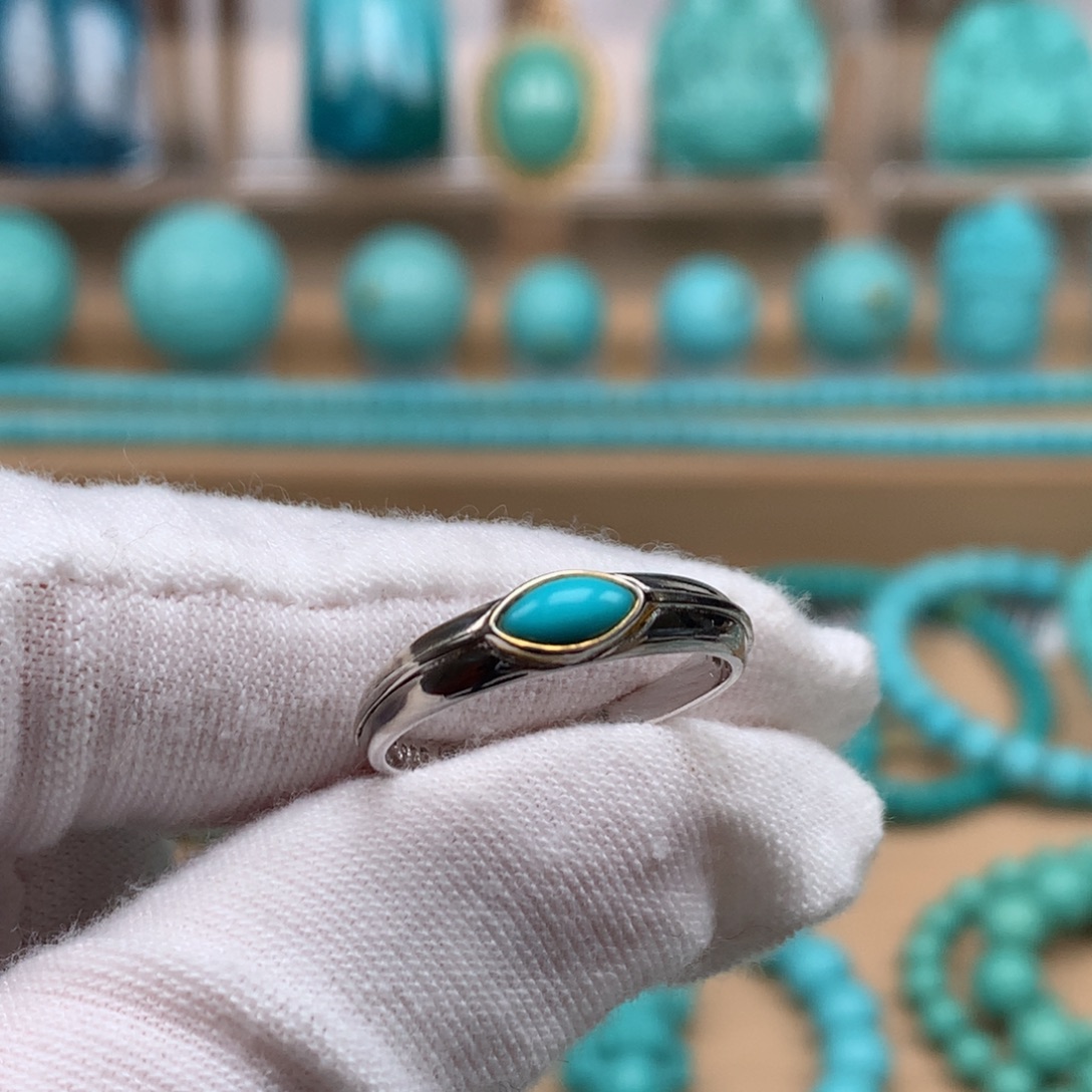 绿松石银S925镶嵌珠宝奇石