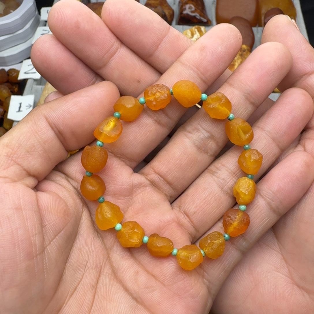 蜜蜡未镶嵌项链天然蜜蜡手串