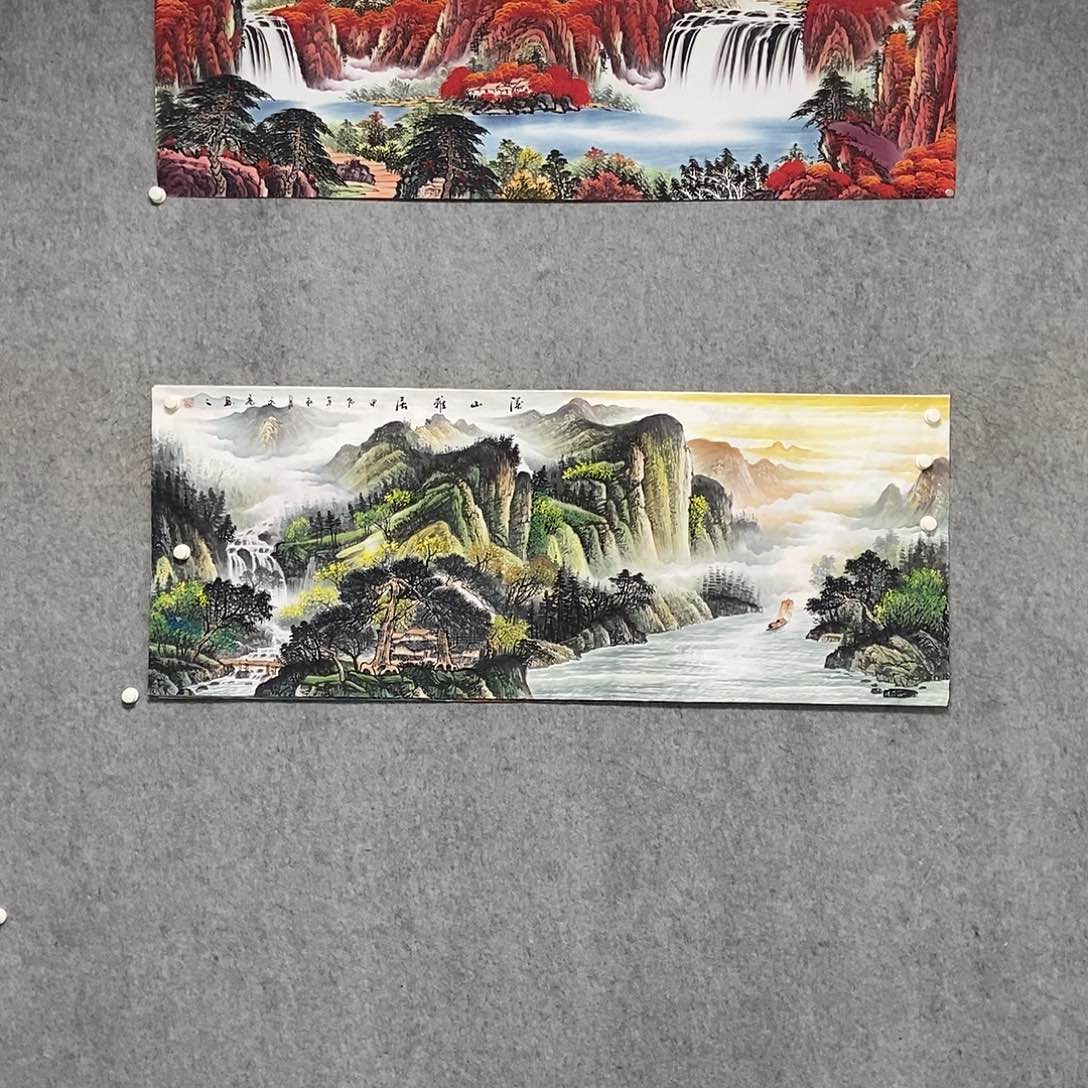 国画小六尺山水一副