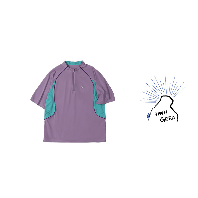 6688-Sports Outdoor山系户外拼接拼色拉链女款透气上衣