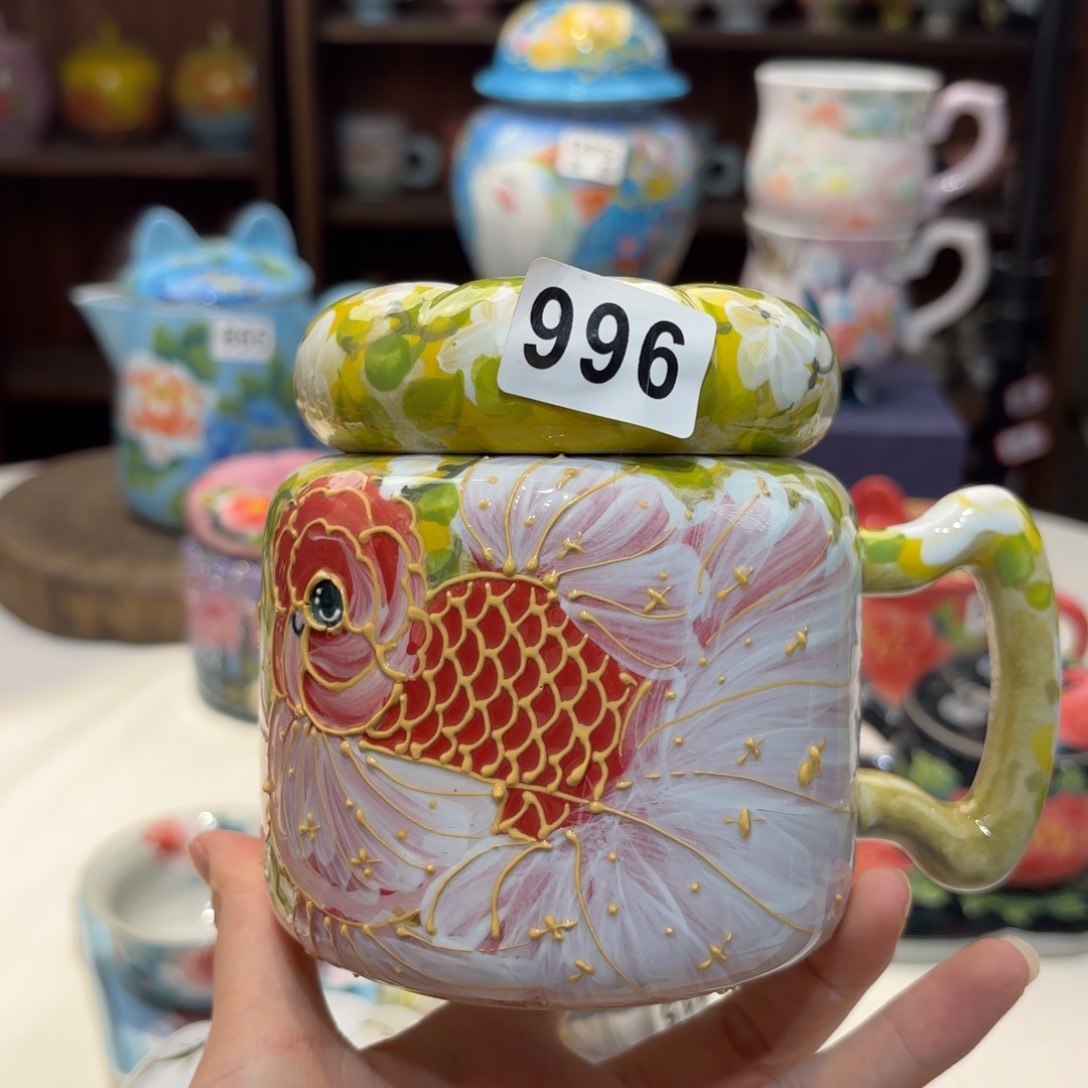 景德镇手绘高温釉下彩陶瓷茶具