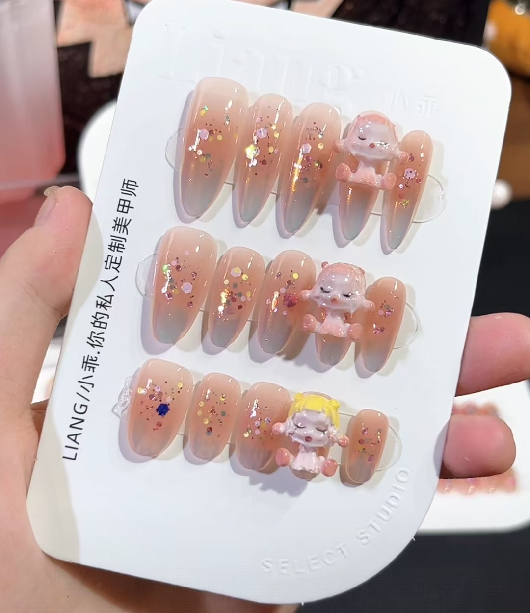 【素板坐坐】高端 纯手工 定制 穿戴甲 轻奢美甲显白气质穿戴式