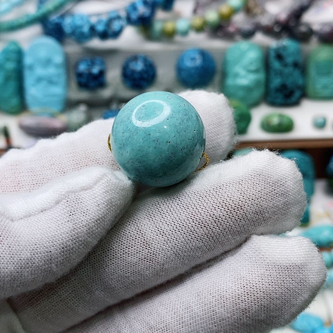 绿松石珠宝奇石未镶嵌铁***鹅