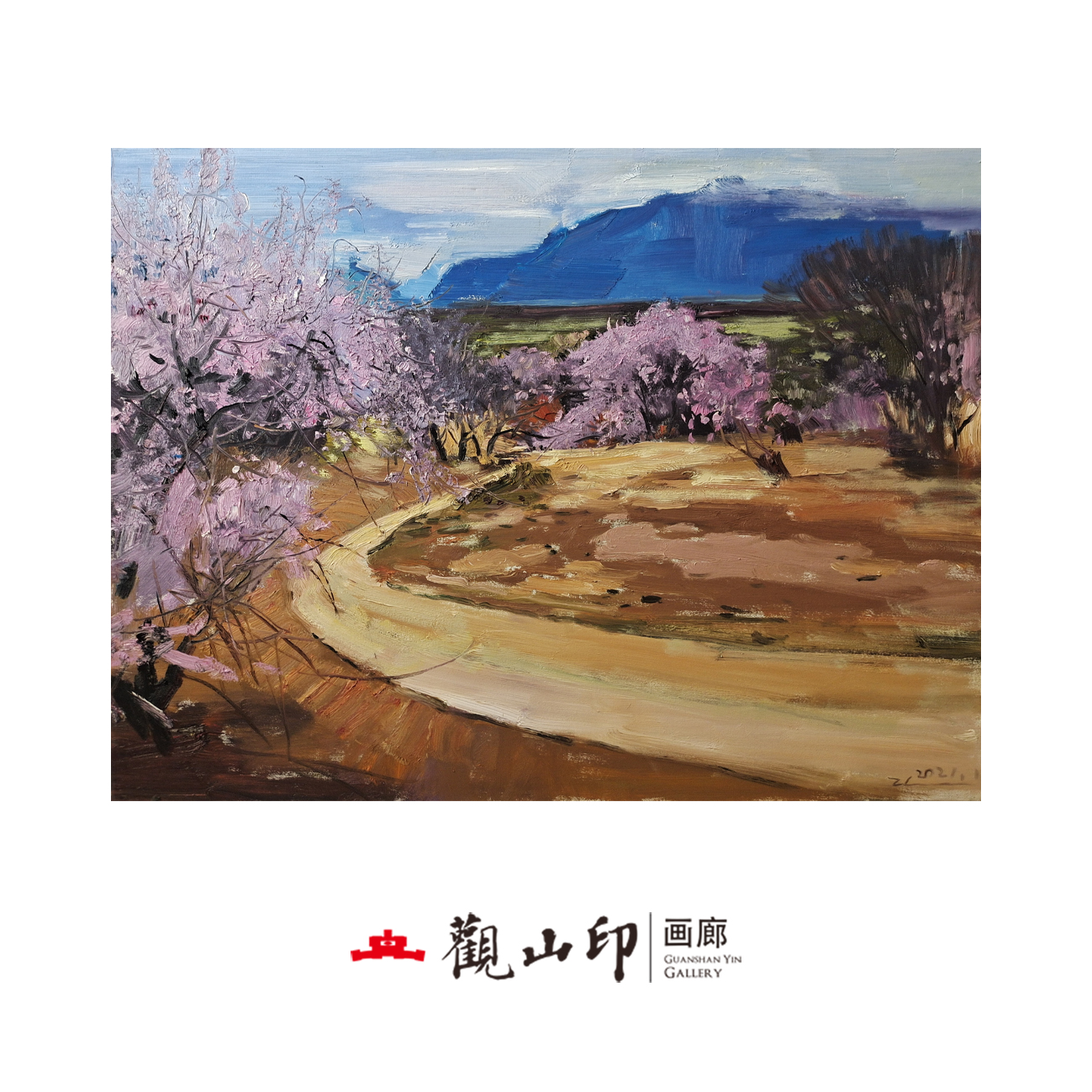 SMK原创手绘花卉风景油画60x80cm花卉作品2321