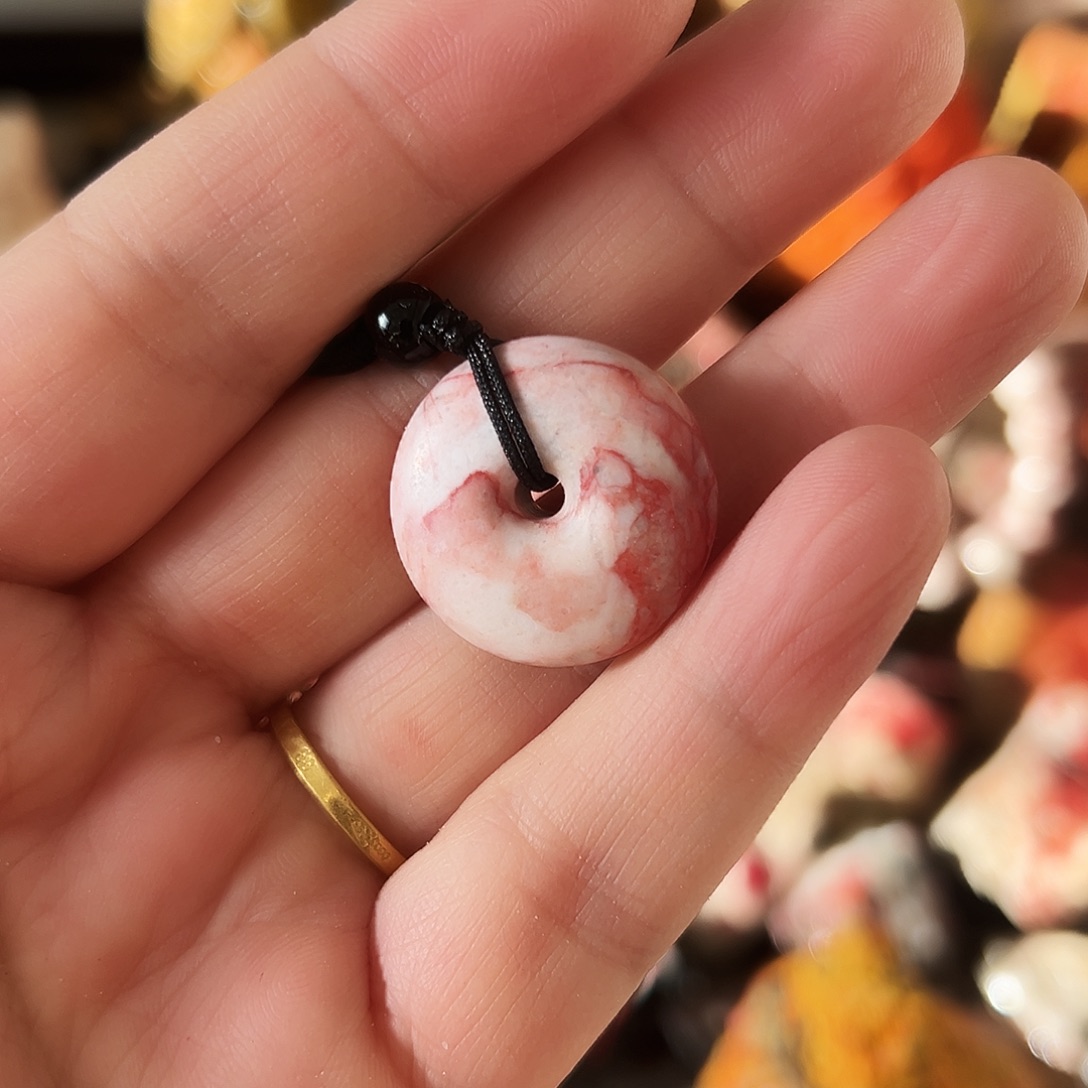 天然辰砂福利朱砂平安扣