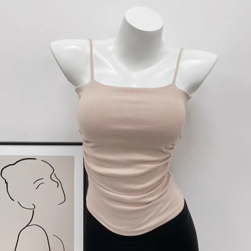 夏季宽松休闲一体式吊带背心