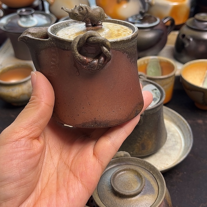 欢***二茶盏柴烧茶具柴烧茶具