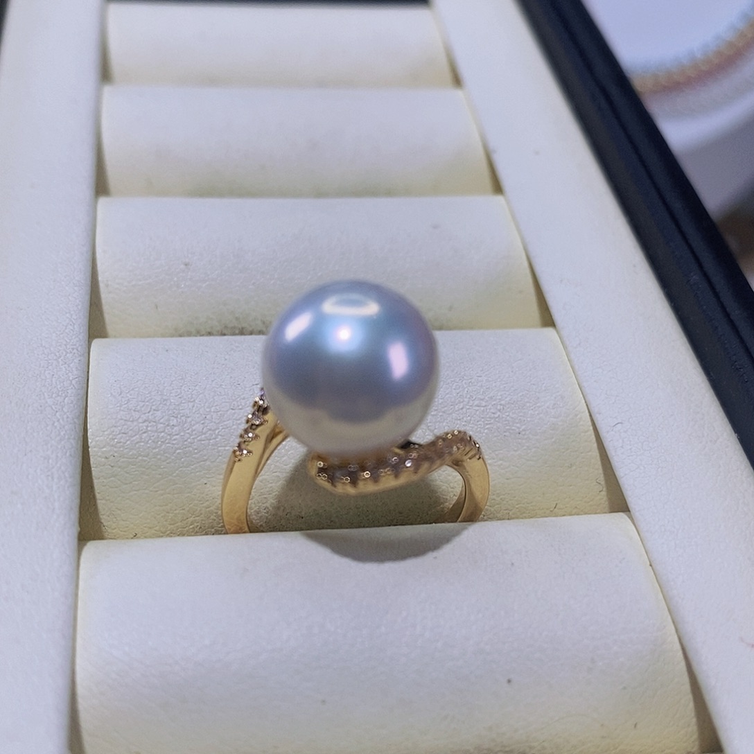 淡水珍珠戒指合金