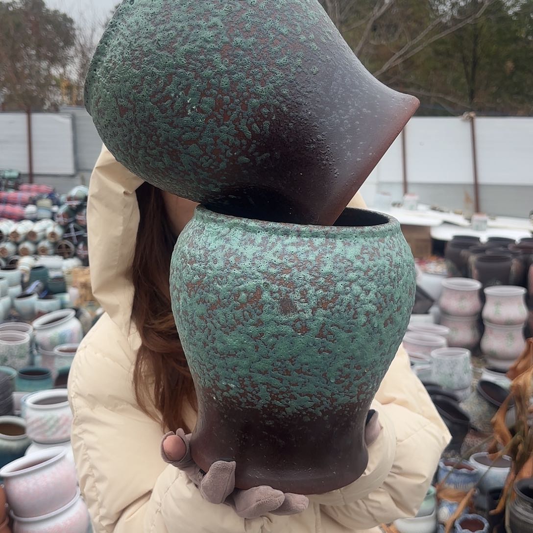 口径18高度22两个绿泡泡球