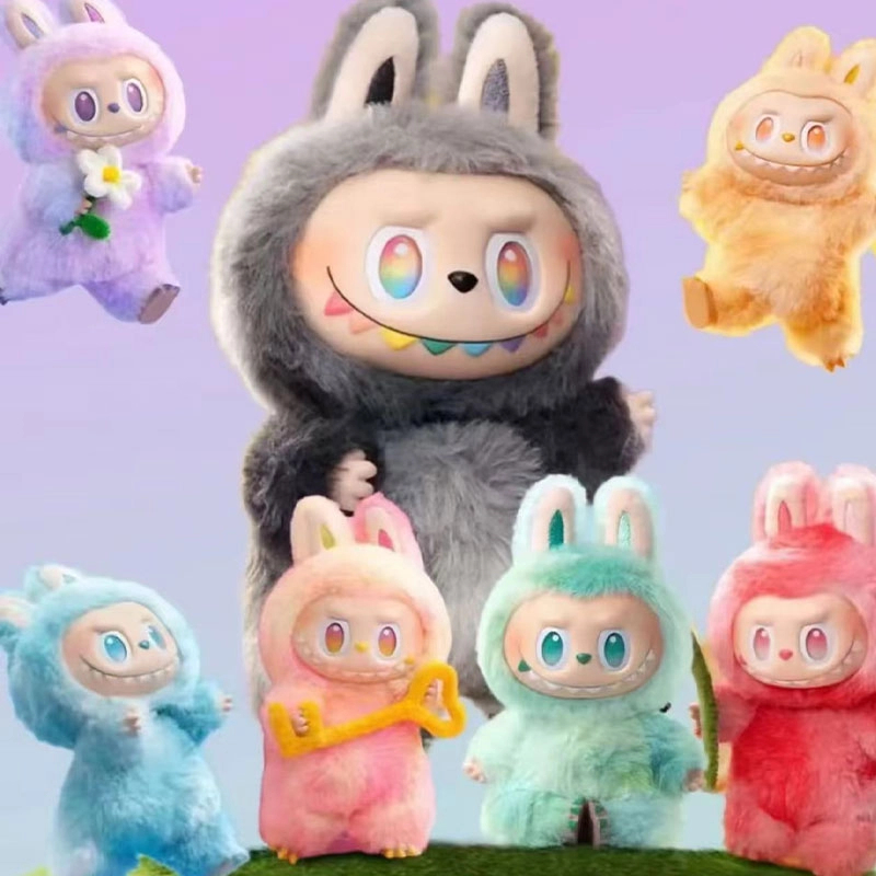 国版潮玩labu拉布三代馬卡龙搪胶毛绒公仔玩偶玩具挂件3.0网红