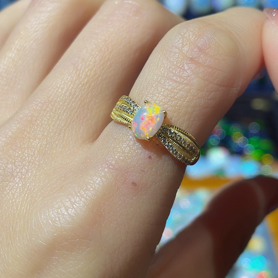 欧泊欧泊戒指银S925镶嵌