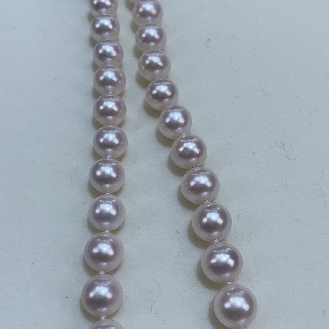 淡水珍珠颈饰银S925镶嵌8.5/9.5爆亮冷白炫彩飒飒亮