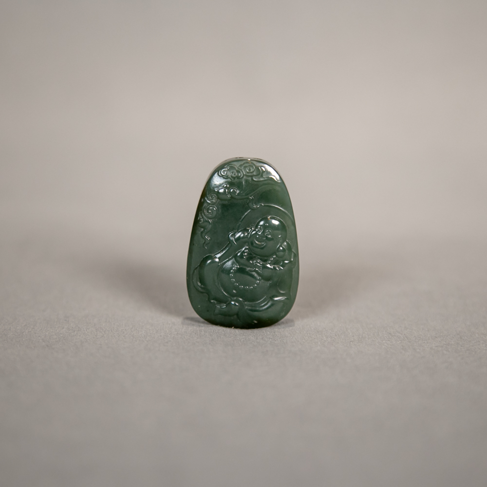 和田玉碧玉雕刻吊坠B28211