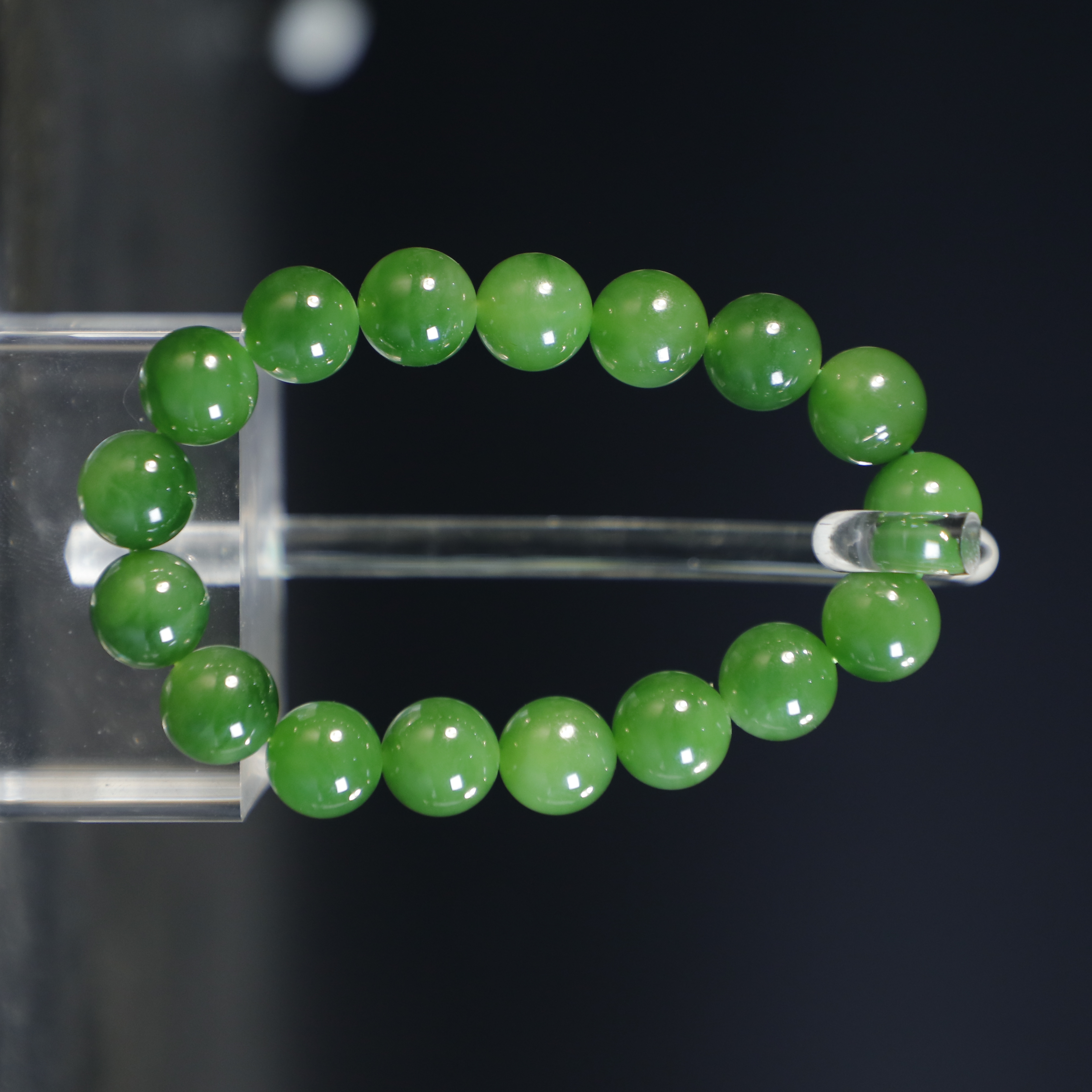 lot8833和田玉碧玉手串/云南典藏