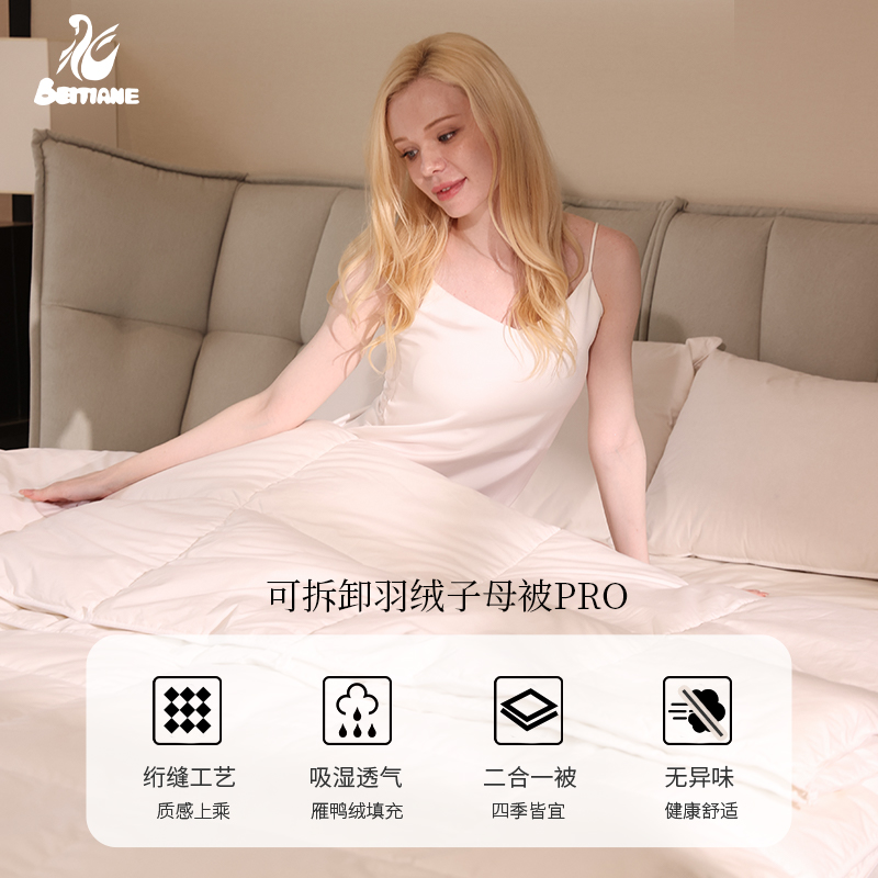 北天鹅二合一四季通用子母被雁鸭绒羽绒被子春秋被加厚冬季被芯