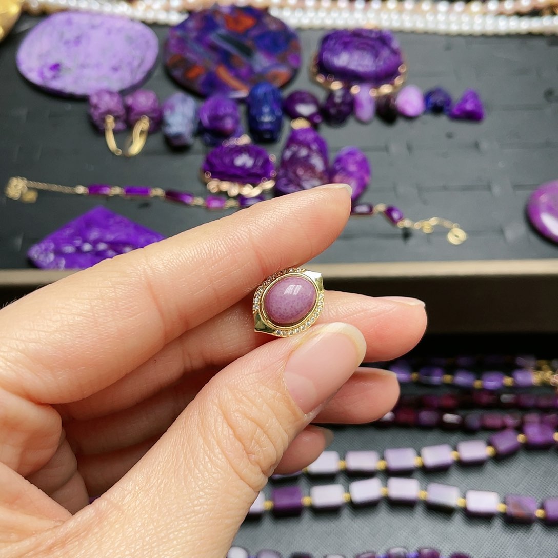 苏纪石（舒俱来）盒子银S925镶嵌