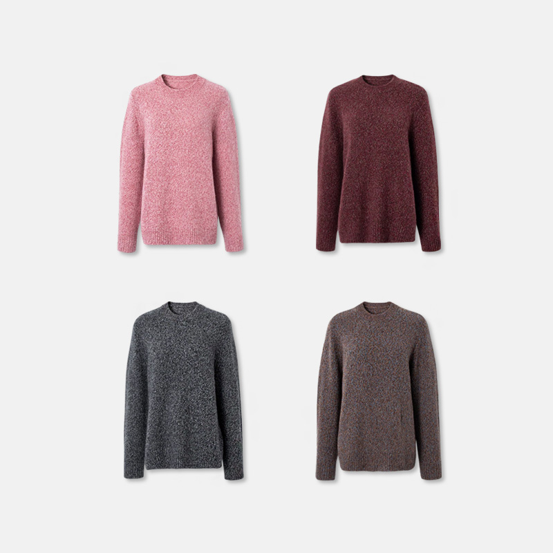 加大码女装胖MM2025冬 高奢加厚双股白厂丝Z丝羊绒针织衫 两色