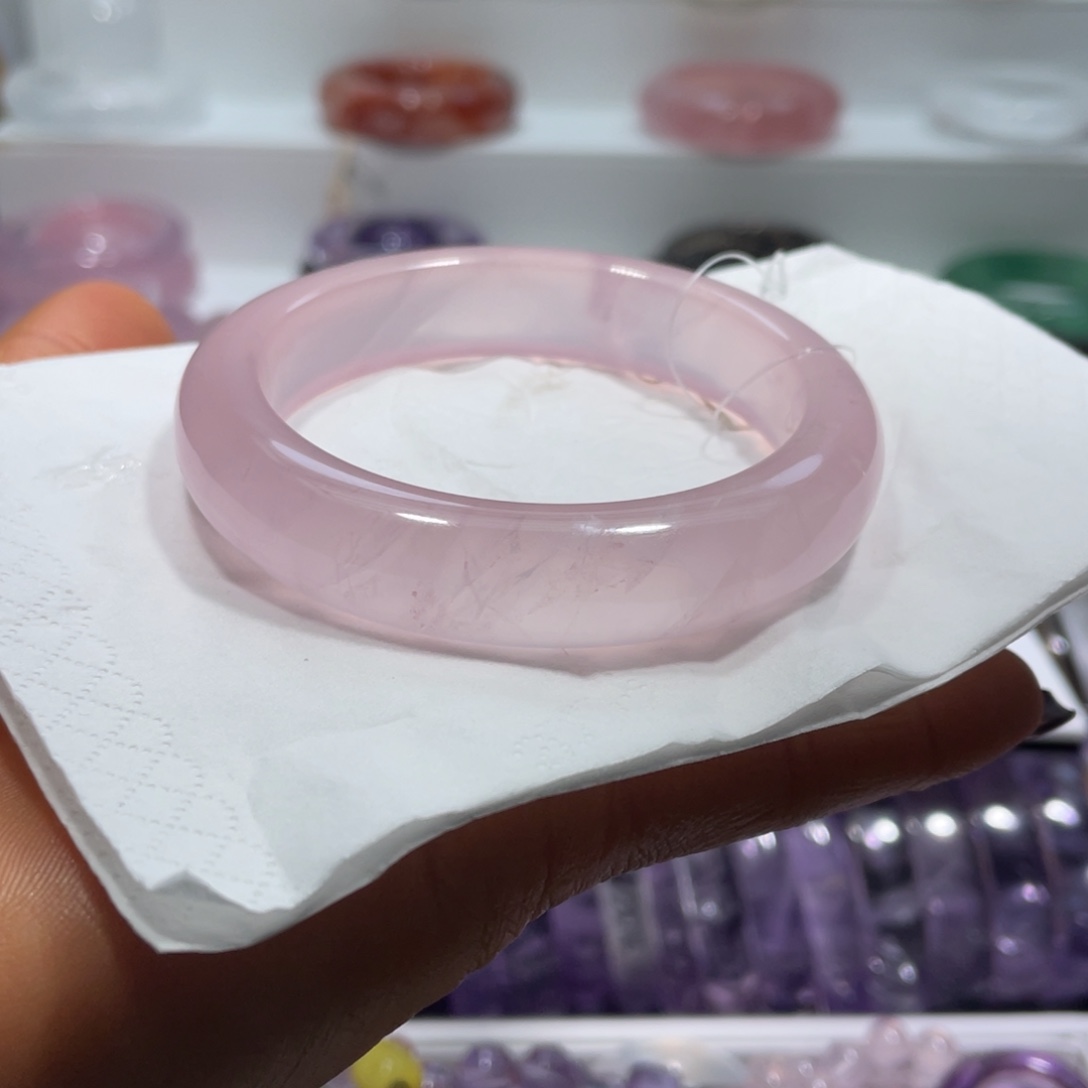 水晶手镯56.6圈口10号未镶嵌