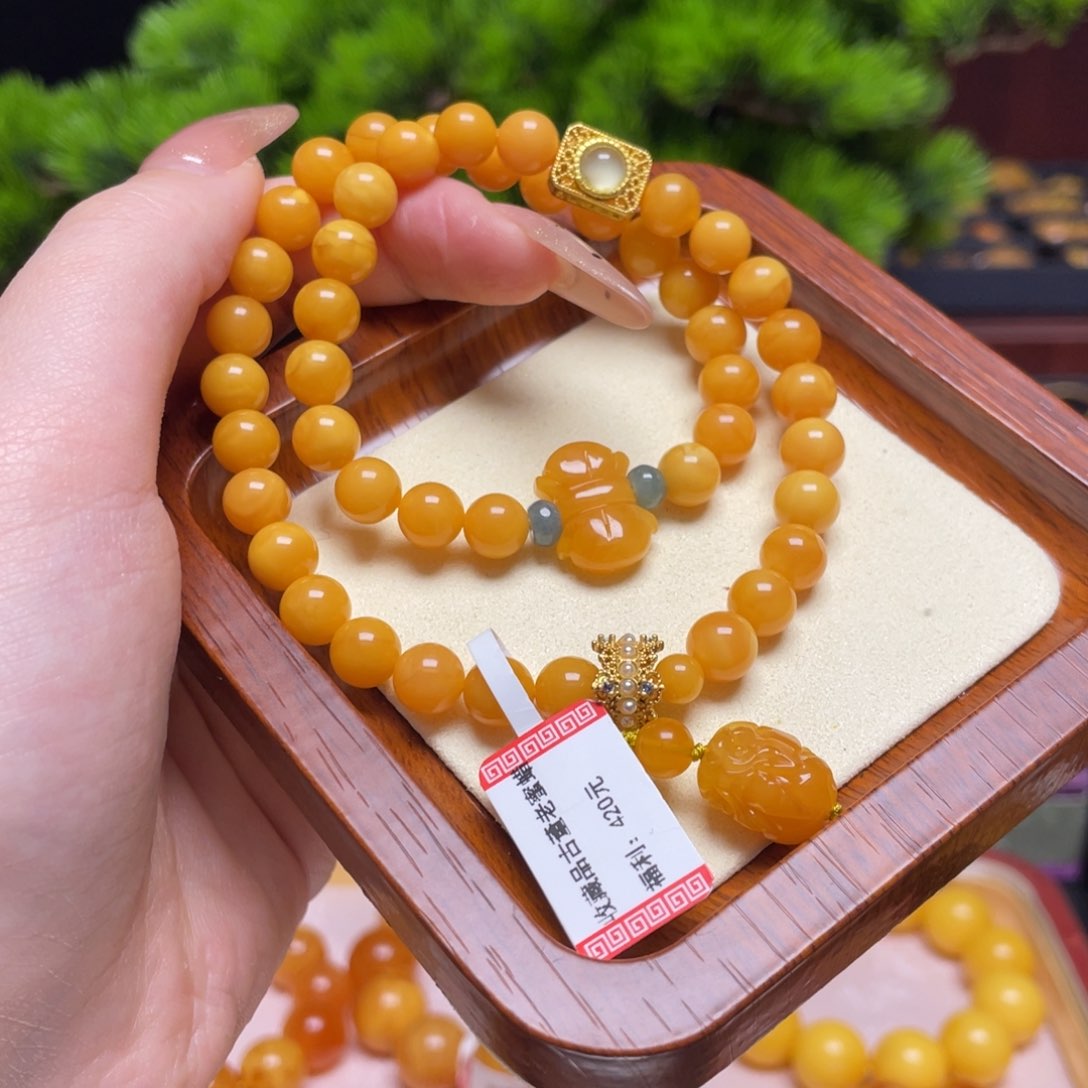 蜜蜡手链未镶嵌手串