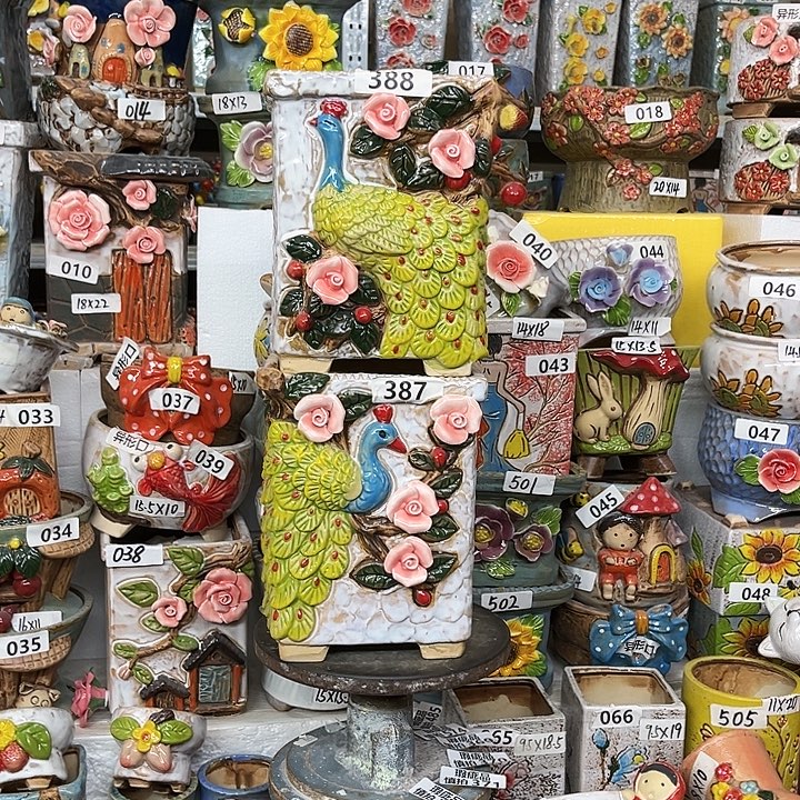 粗陶材质多肉花盆