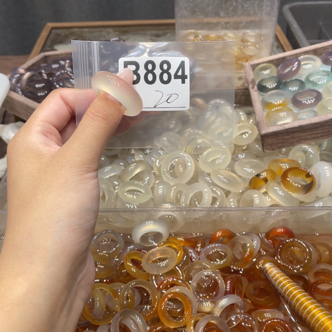 玛瑙/玉髓未镶嵌戒指884