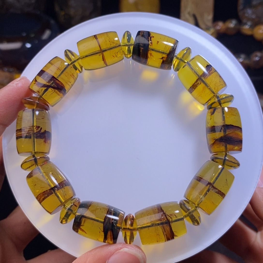 琥珀颈饰未镶嵌30克14mm