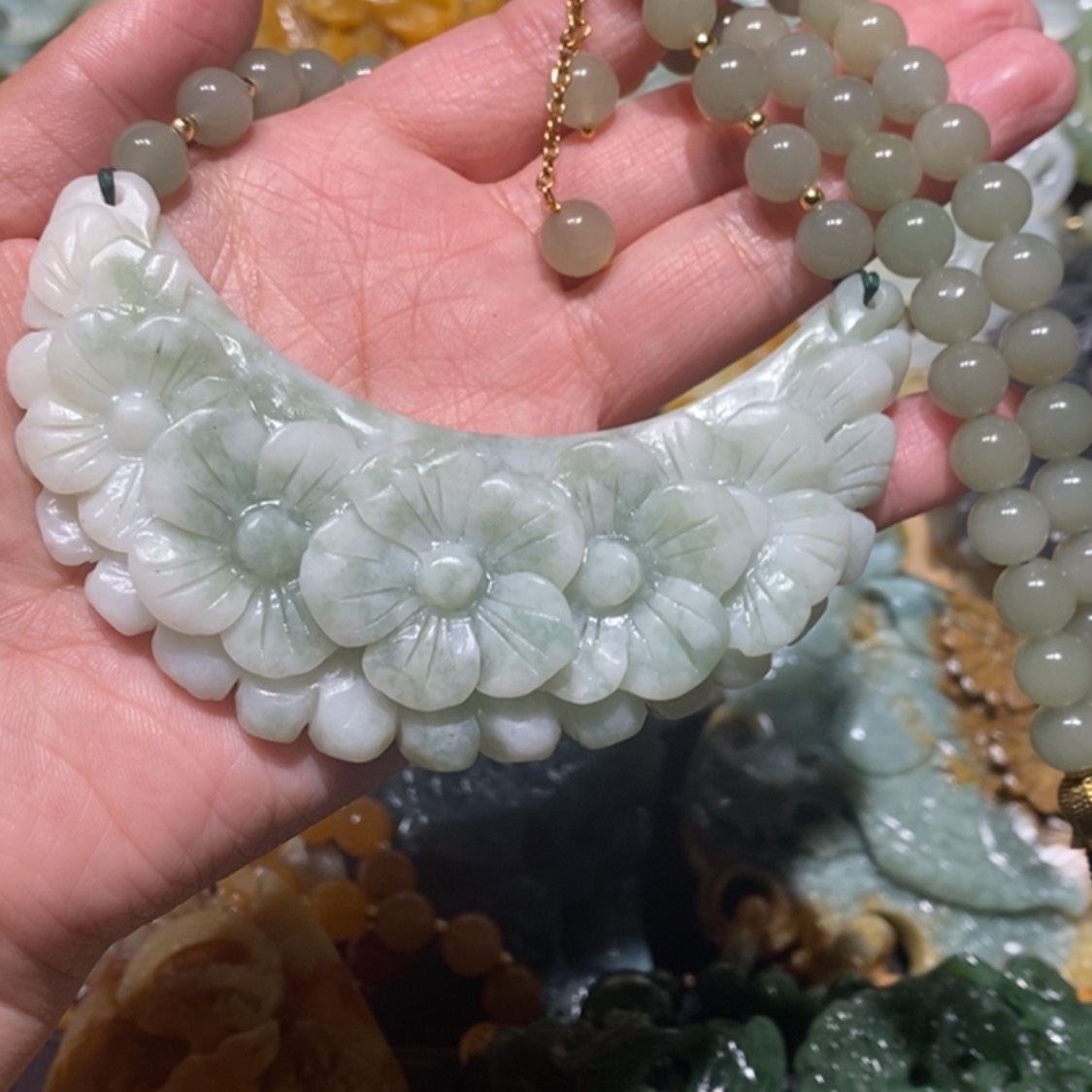 【闪购商品】岫玉毛衣链未镶嵌