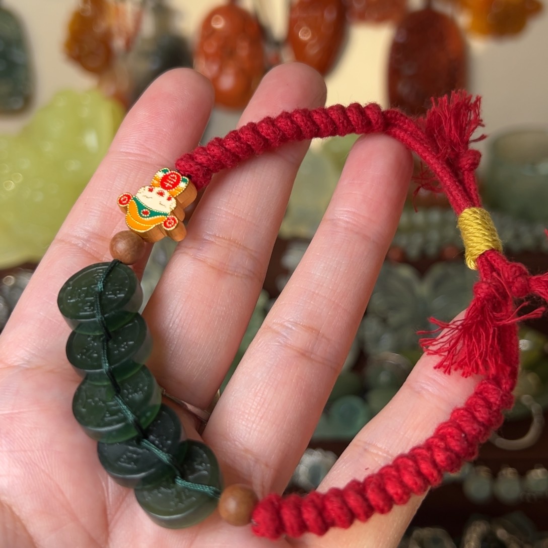 蛇纹石玉手绳未镶嵌D****淇