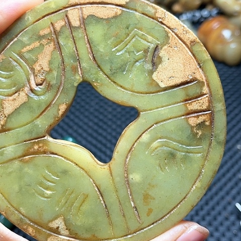 白玉菩提吊坠摆件