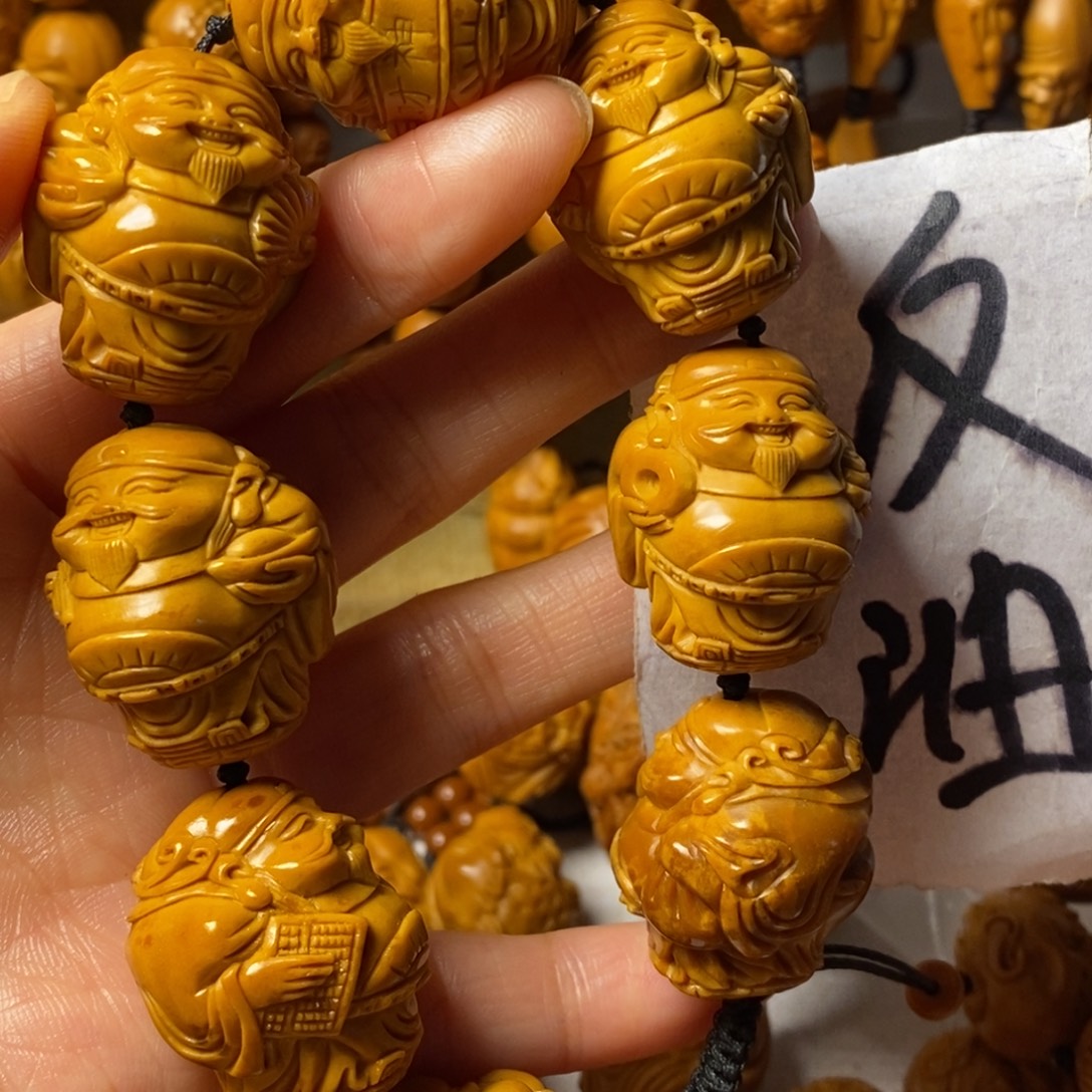 明***风橄榄核手串/手链财神精品上色