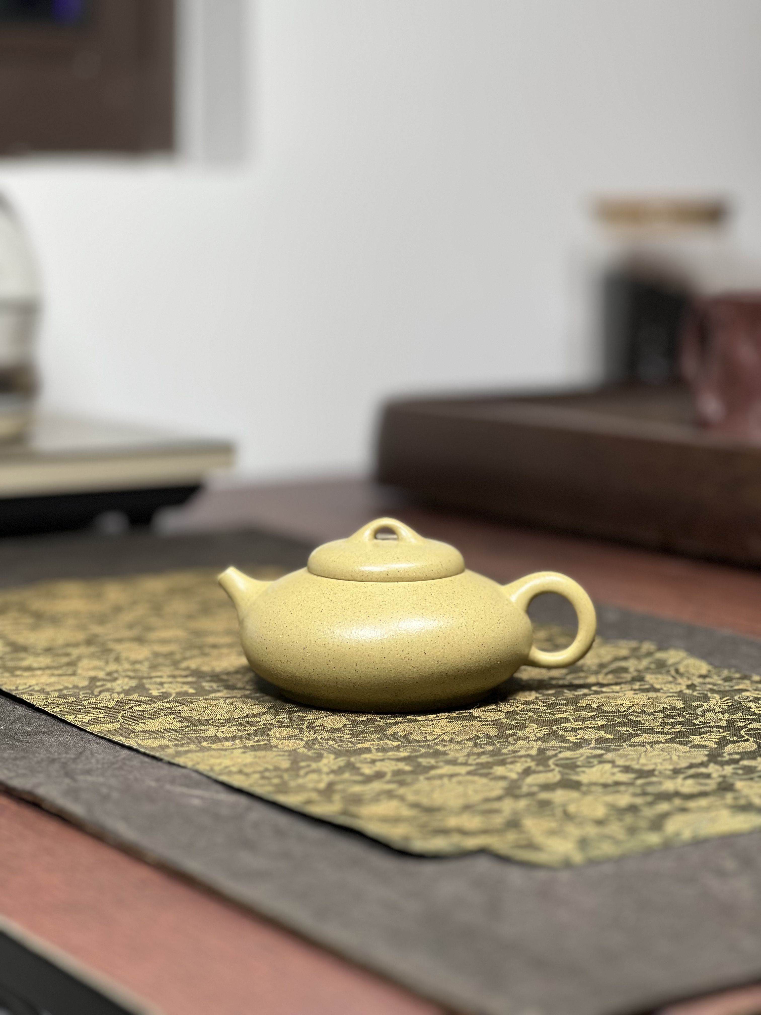 原矿本山绿泥壶意香壶140毫升全手工宜兴茶具套装盘查茶壶紫砂壶
