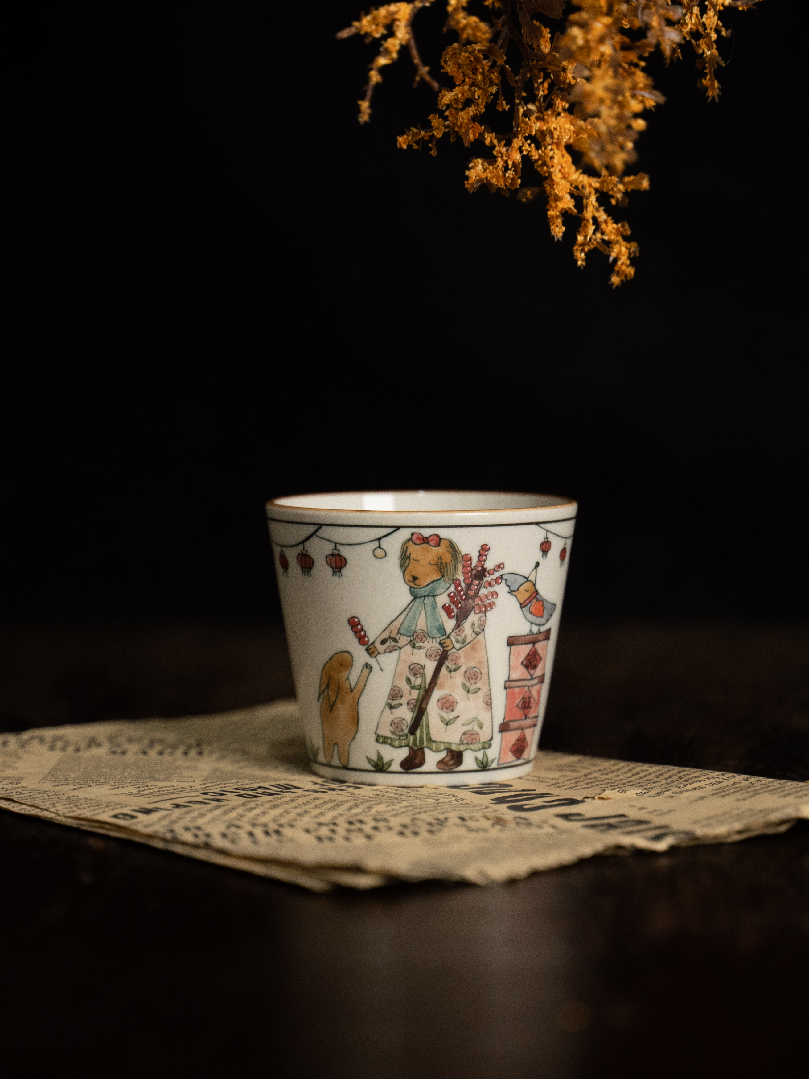 上禾下皿 | 买糖葫芦的毛毛与小猫猪口杯