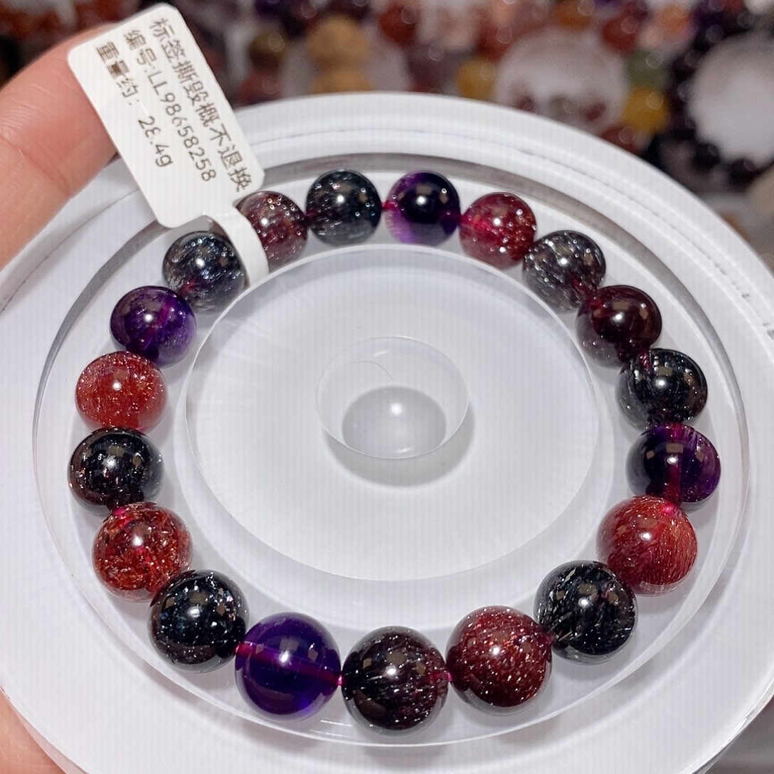 手链未镶嵌水晶F黑加仑10.3