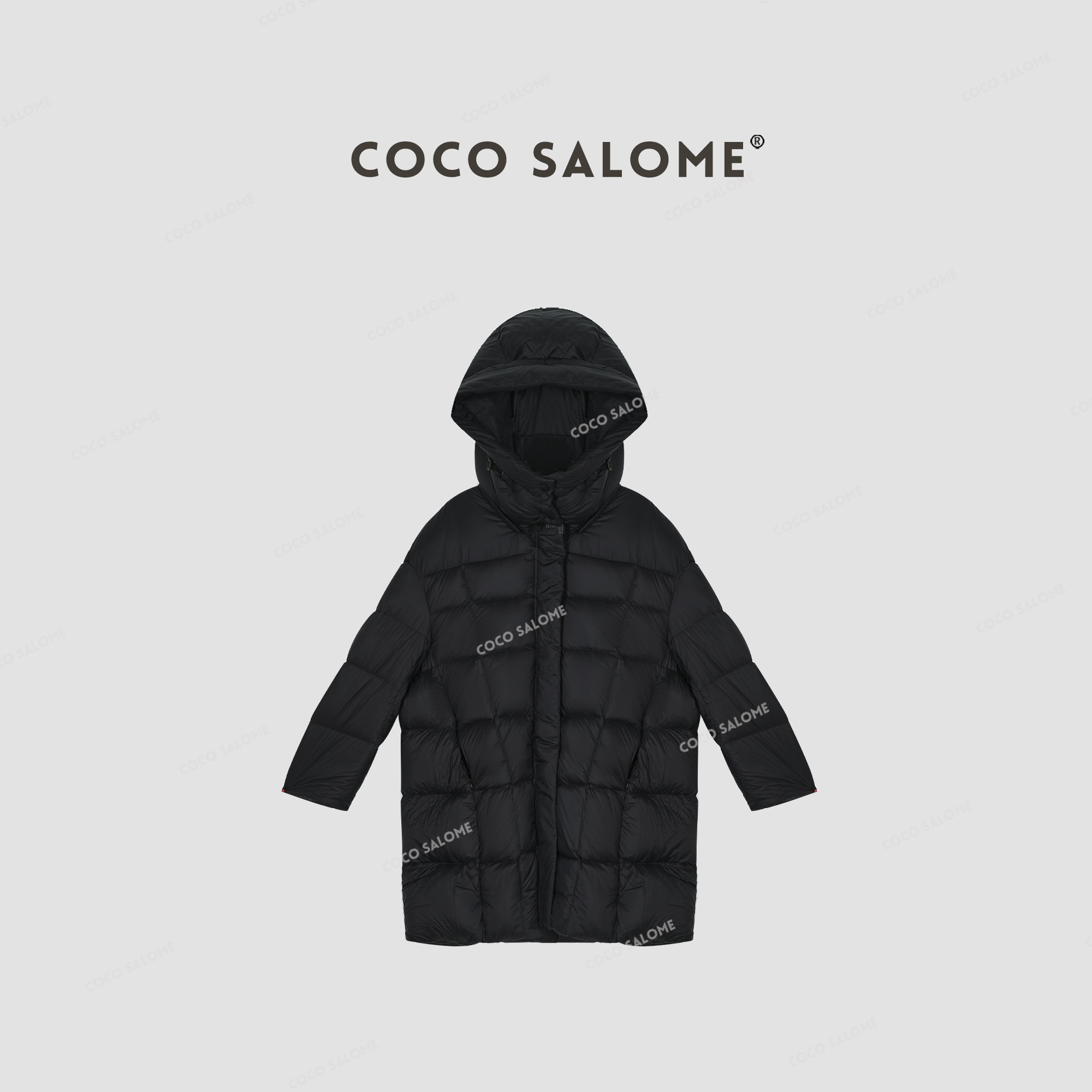 COCO SALOME⑥【泡泡糖】冬季柔软高密防钻绒长款女士羽绒服0923