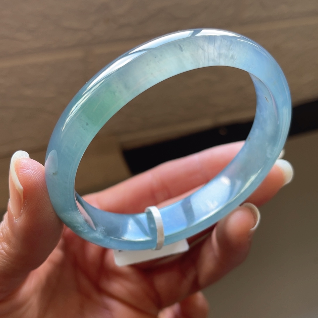 翡翠手镯未镶嵌58圈贵妃镯三天鉴赏期