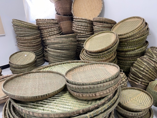 直播专享手工竹编簸直播拍