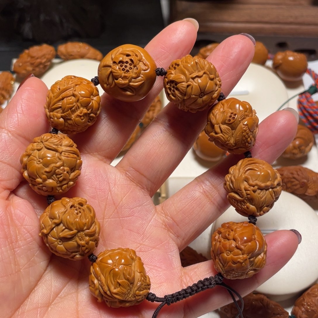 茉***乐手串/手链橄榄核金玉满堂橄榄核手串