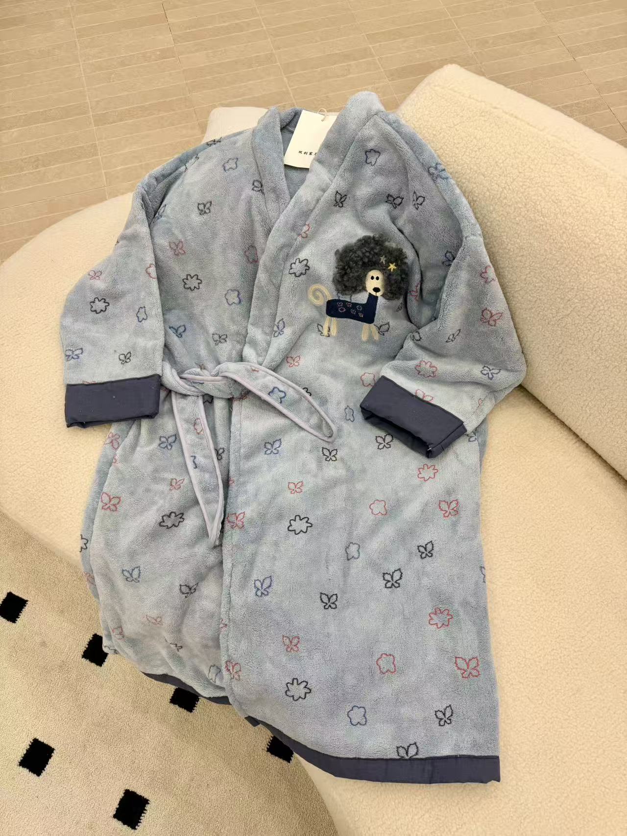 7A抗菌爆品新款浴袍珊瑚绒比纯棉更吸水 速干