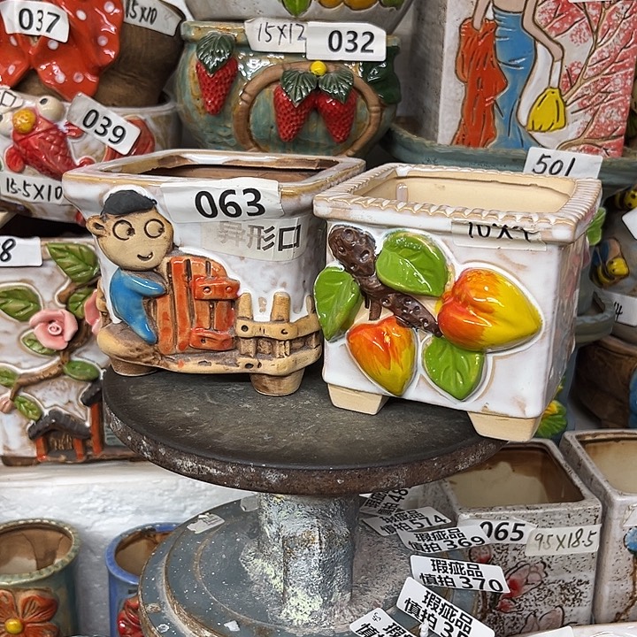 粗陶材质多肉花盆