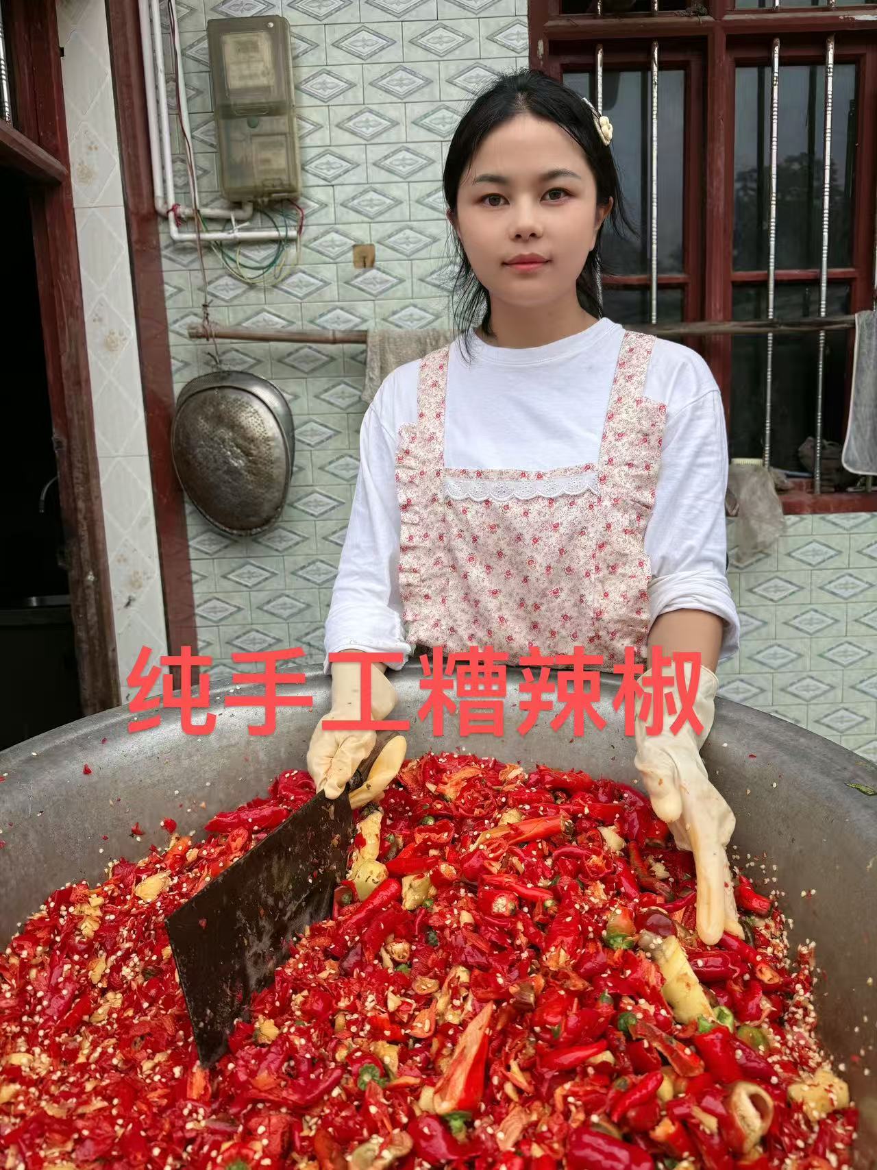 饭团家纯手工酸辣椒、特辣1斤装下饭美味夹馍酱