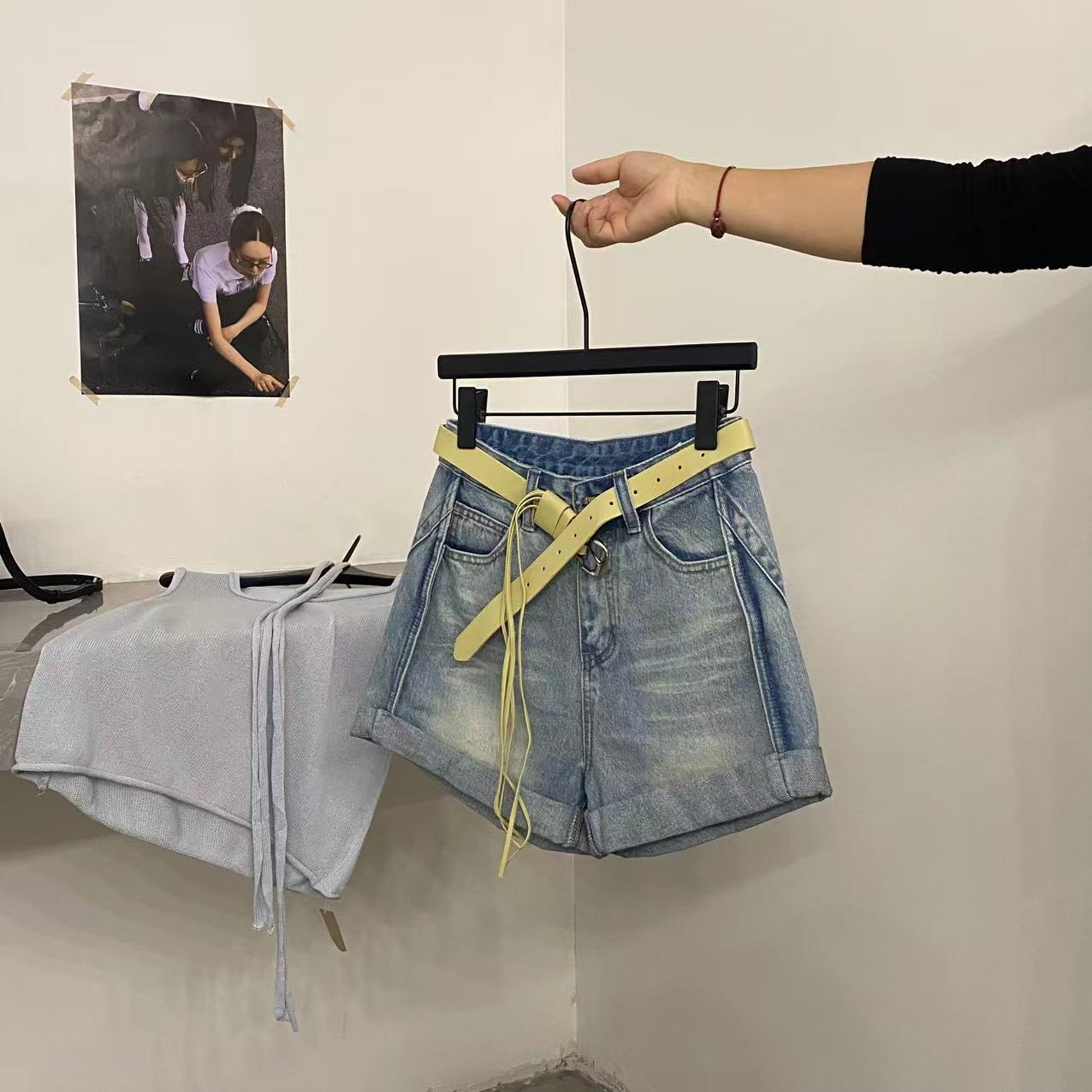 【ARONG阿荣家】短裤00398-浅蓝-SML-XL