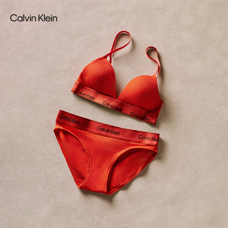 【摩登引力带】CK内衣25秋冬女本命年新年红莫代尔混纺比基尼内裤