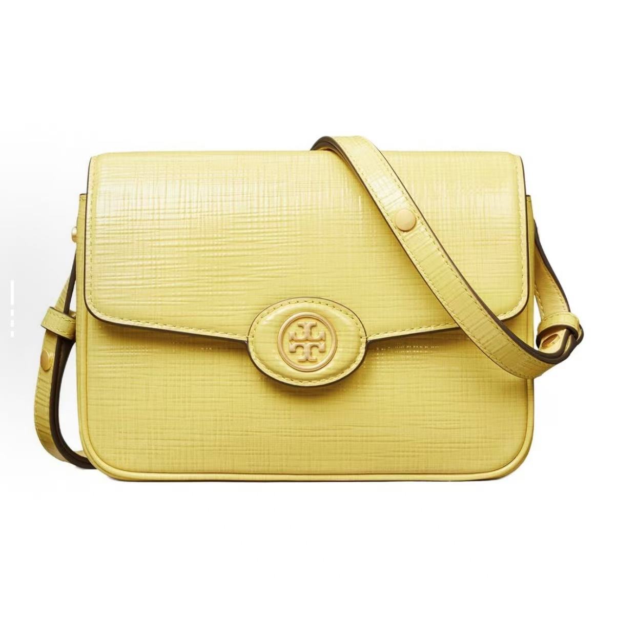 未使用 TORY BURCH/汤丽柏琦 【诗诗】 斜挎邮差包 柠檬黄 斜挎包