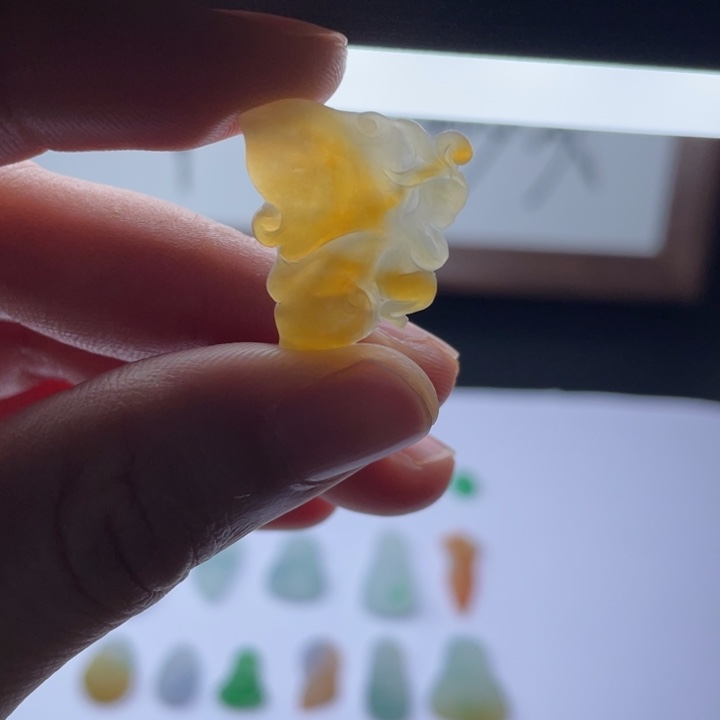 未镶嵌定制翡翠天然翡翠A货蝴蝶仙子
