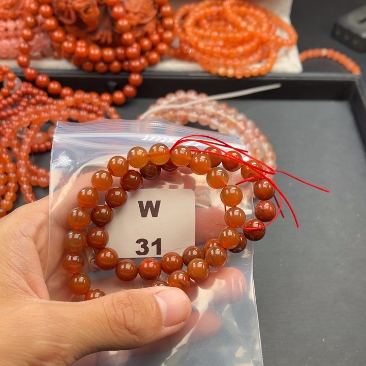 南红玛瑙未镶嵌多样性发货默认微瑕称重9mmx2