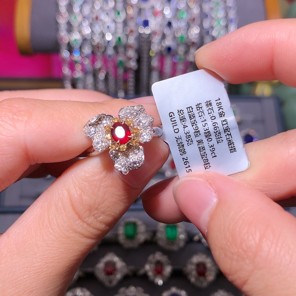 【闪购商品】红宝石戒指18K金镶嵌