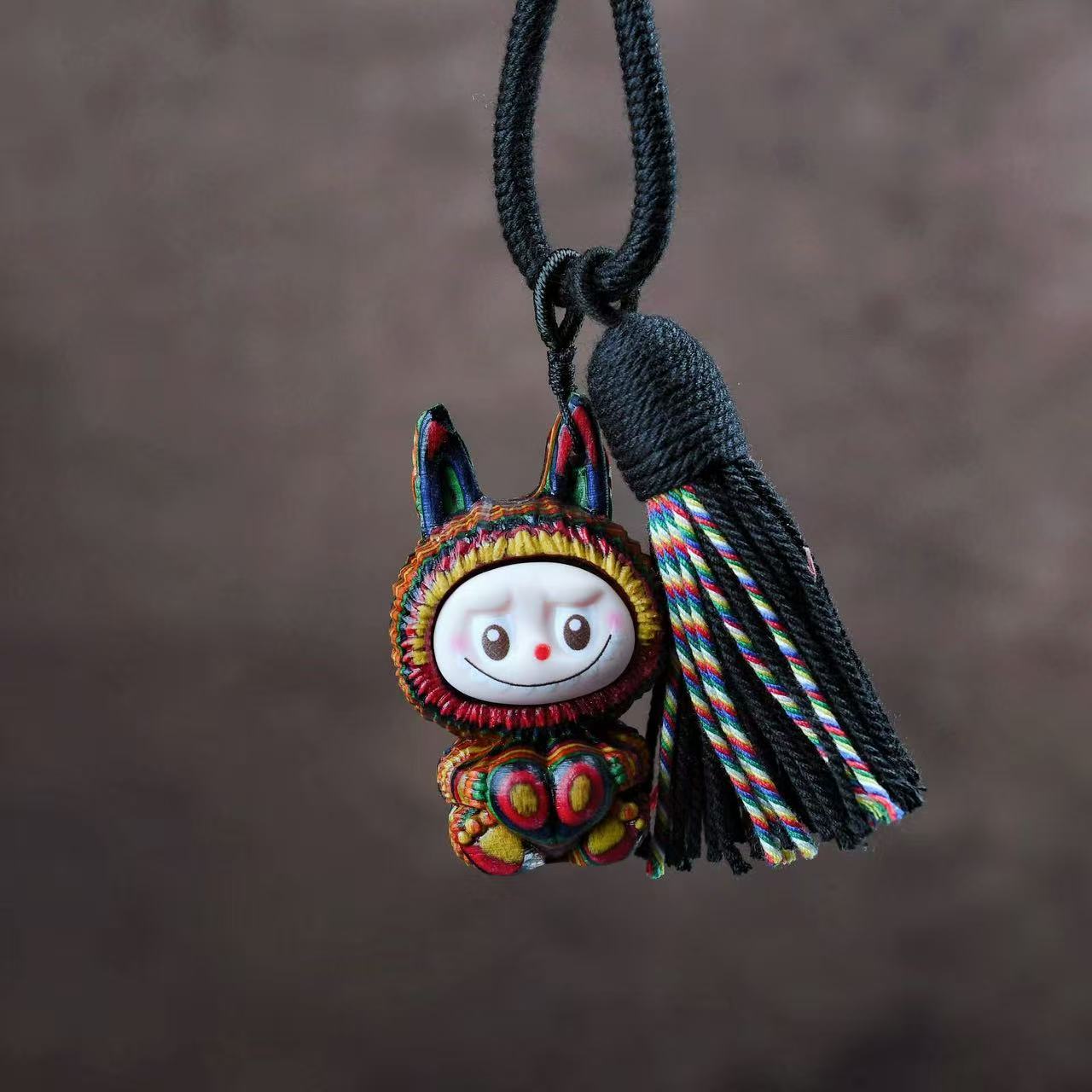 檀木彩绘拉布布 钥匙扣包包扣MG952（无礼盒）