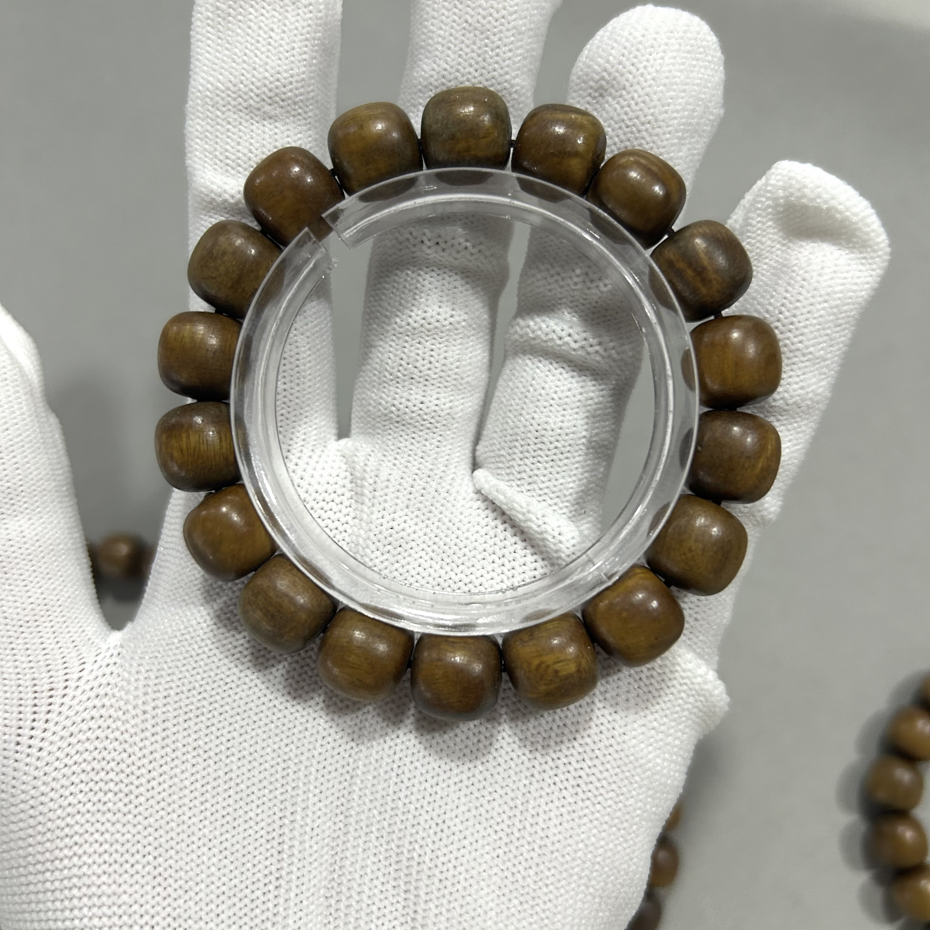 A338 绿檀 老型珠 单圈手串 多样性发其一