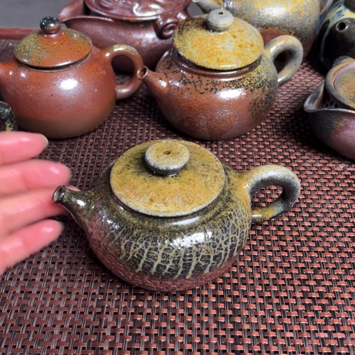 紫砂茶杯养彩手持